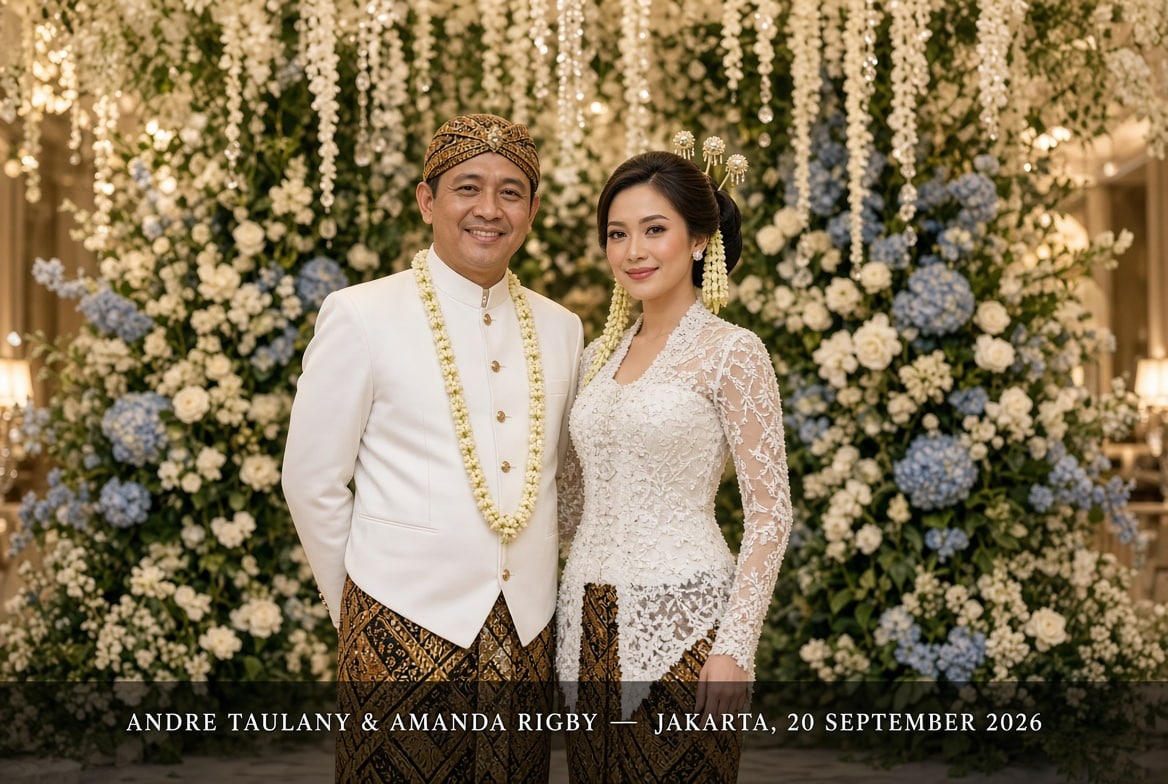 Andre Taulany and Amanda Rigby Marry in Intimate Jakarta Ceremony