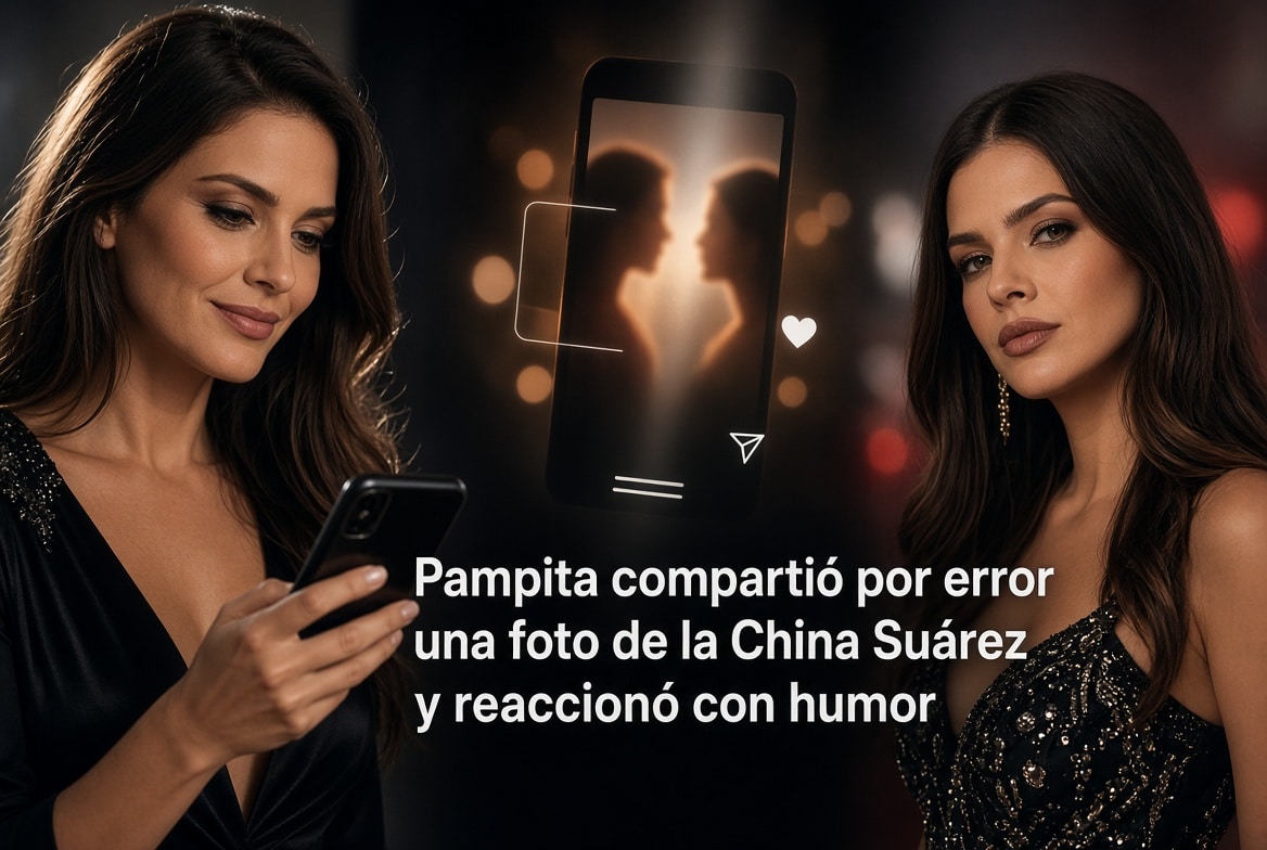 Pampita compartió por error una foto de la China Suárez y luego reaccionó con humor