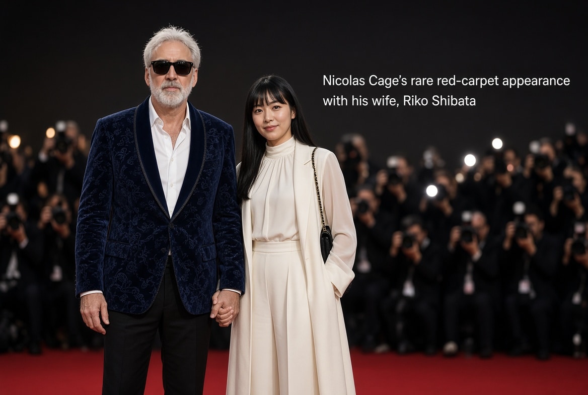 Nicolas Cage and Kyoto-Born Wife Riko Shibata Share a Rare Red-Carpet Moment