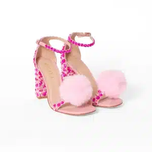 Pom pom pink party shoe 6